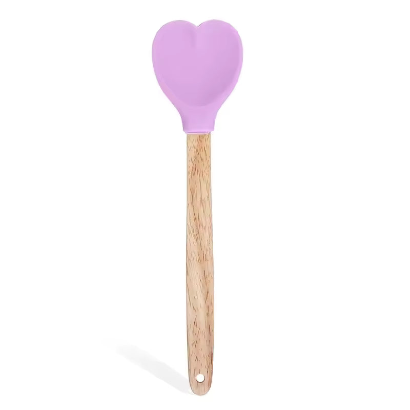 Heart-Shaped Silicone Cream Spatula