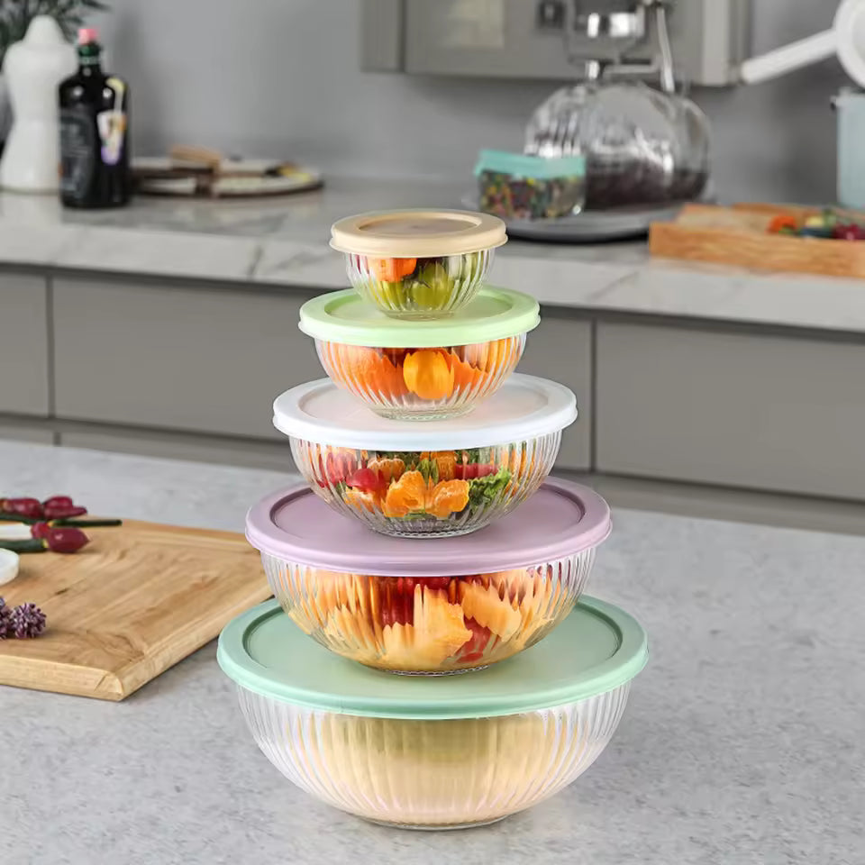 Glass Salad & Storage Bowl Set