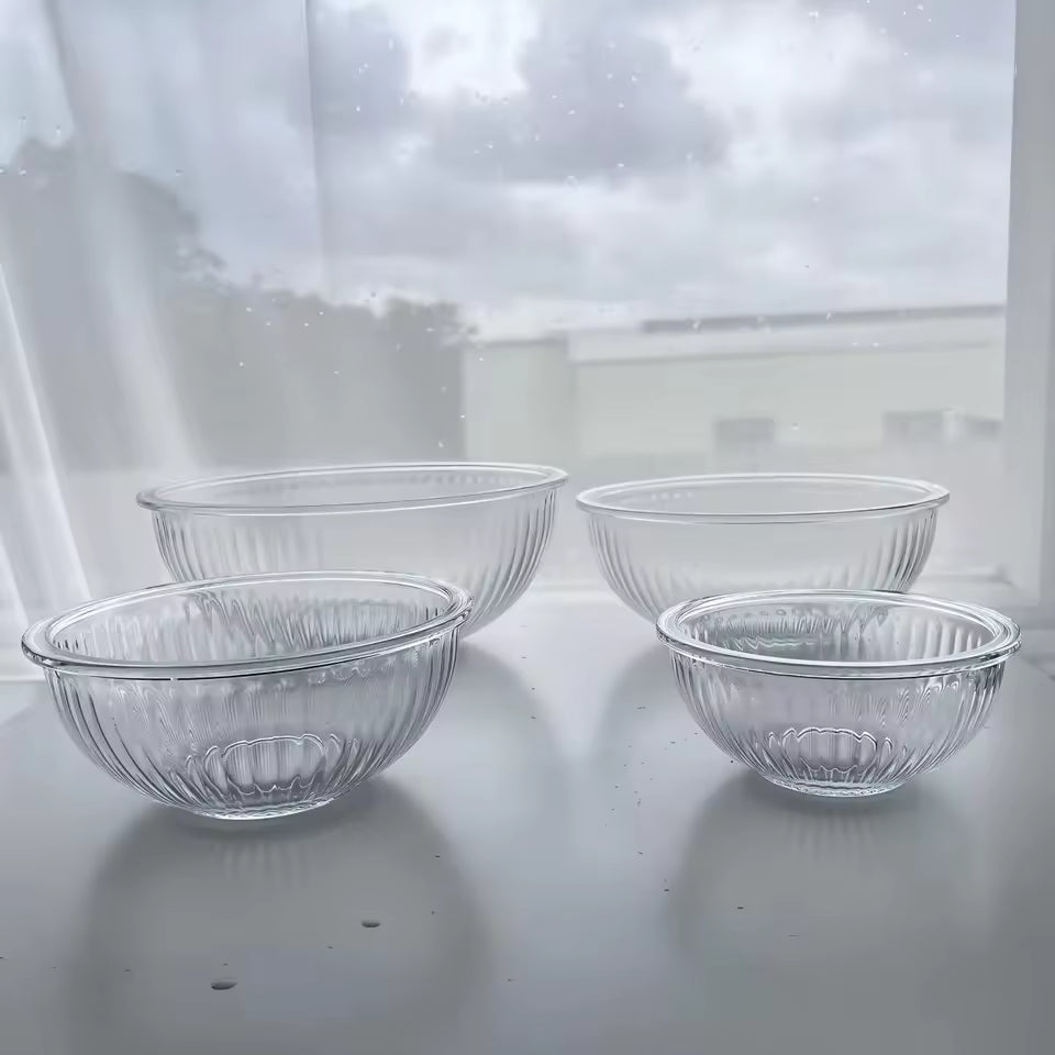 Glass Salad & Storage Bowl Set