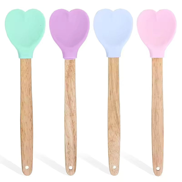 Heart-Shaped Silicone Cream Spatula