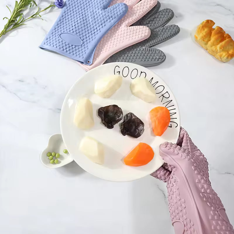 Silicone Heat-Resistant Oven Gloves